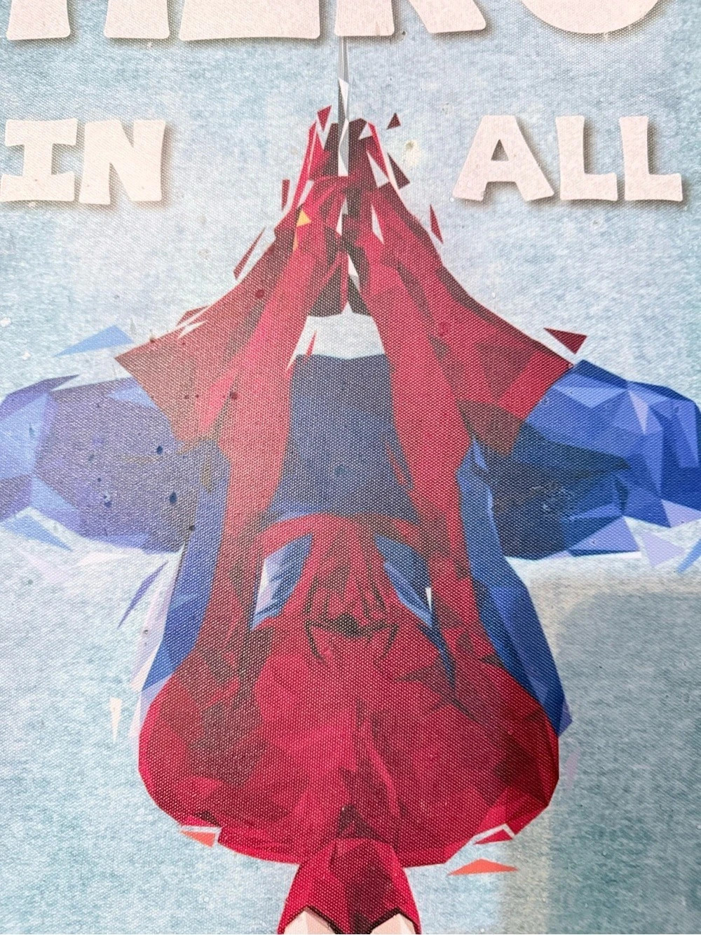 Abstract Art Print Blue & Red